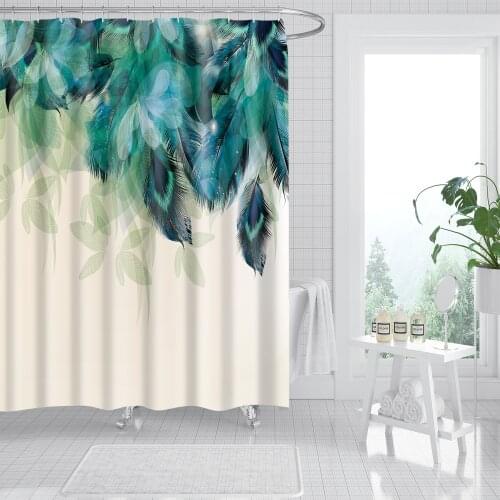 Polyester Bath Curtain 3d Printed Shower Curtain with Hooks for Home Bathroom Decor Bath Screen Cortina De Ducha Waterproof