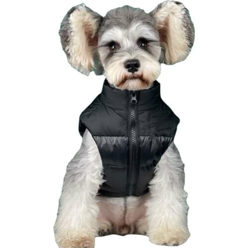 The Dog Face Winter Pet Dog Clothes for Small Medium Dogs,Warm Thick White Duck Down Vest, Chihuahua French Bulldog Puppy Jacket