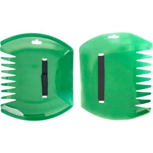 1 Pair Garden Leaf Scoops Grabber Hand Rakes Portable Multifunctional Leaf Picking Rake Lawn Debris Rubbish Pick Up Tool