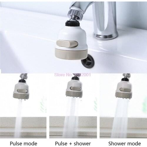 100pcs Kitchen Shower Faucet Tap 3 Level Can Adjust Water Saving Filter Sprayer Nozzle 360 Rotate Anti Splash Faucet Adapter