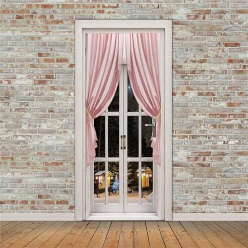 2pcs/set Window Light Refrigerator Door Sticker Self Adhesive Wall Mural Decal