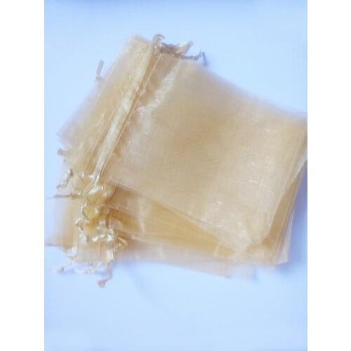 2000pcs 20*30cm Gold Organza Gift Bag Jewelry Packaging Display Bags Drawstring Pouch For Bracelets/necklace/wed Yarn Bag