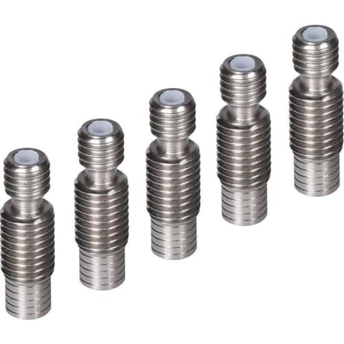 5pcs Remote Ptfe Lined V6 Throat 1.75mm Stainless Steel Barrel Heatbreak Ptfe Tube For 3d Printer V6 1.75mm Extruder Hot End