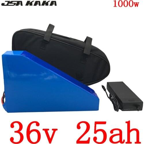 36V electric bike battery 36V 25AH Lithium battery 36V 500W 1000W ebike battery with 30A BMS and 42V 5A charger free customs tax