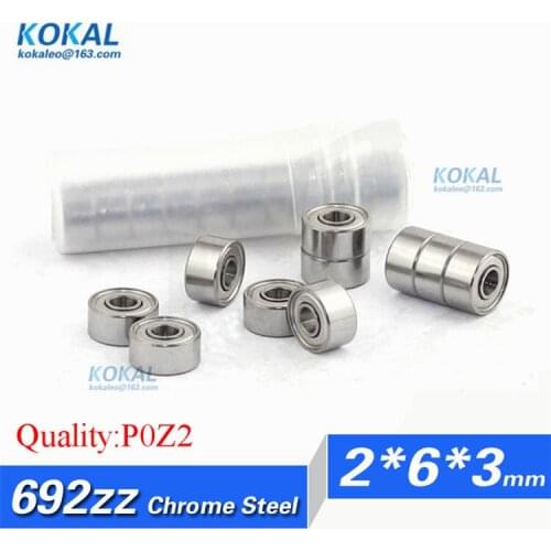 [C692ZZ-P2]Free Shipping 10pcs high quality pricision ABEC-5 P2 level micro bearing 692zz w639/2zz 692 bearing 2*6*3