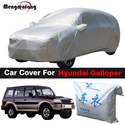 Full Car Cover SUV Outdoor Anti-UV Sun Shade Snow Rain Ice Dust Protection Cover For Hyundai Galloper