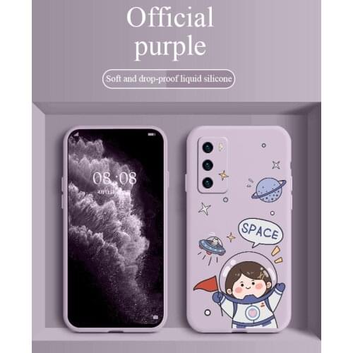 Reach Planet Girl Phone Case For Huawei P40 P40Lite P30 P20 Mate 40 40Pro 30 20 Pro Lite P Smart 2021 Y7a Liquid Silicone Cover