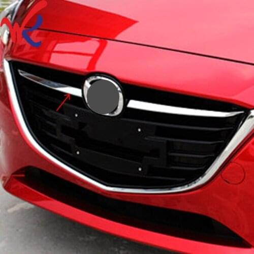 Loyalty For Mazda 3 AXELA 2014 2015 2016 Front hood Grille Cover Trim ABS Chrome Car Accessories Auto Styling