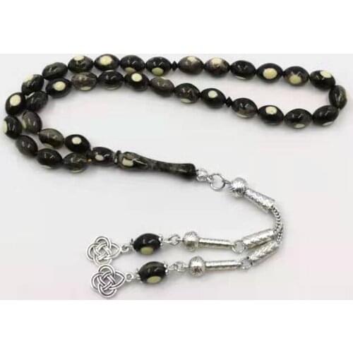 Black Resin Tasbih mans bracelet 33 prayerbeads islamic gift for man fashion rosary Kuwait masbaha New design Misbaha Rosary