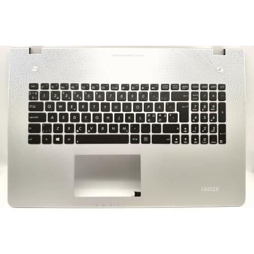 Danish Swedish Finnish Nordic keyboard for Asus N76VB N76VJ N76VM N76VZ Palmrest (ND3064)