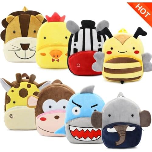 Kids 3D Animal Backpacks Baby Girls Boys Toddler Schoolbag Children Cartoon Lion Bee Bookbag Kindergarten Toys Gifts School Bags