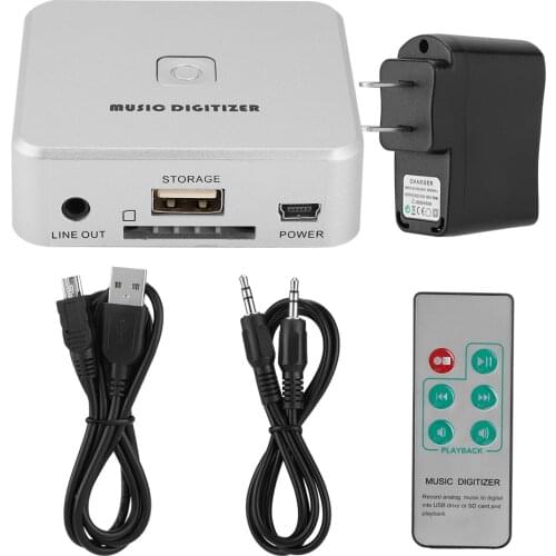 USB Audio Capture Card Music Digitizer HDMusic Player Recorder L/R 3.5 US Plug With ezcap241 music digitizer