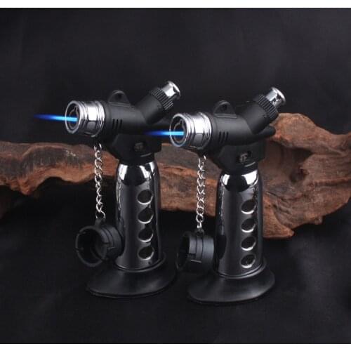 Torch Turbo Lighter Jet Butane Cigar Lighter Gas Cigarette 1300 C Spray Gun Fire Windproof Lighter No Gas