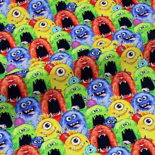 50x140cm Cartoon Digital Printing Cotton Fabric Sewing Quilting Fabrics For Patchwork Needlework DIY Handmade Accessories