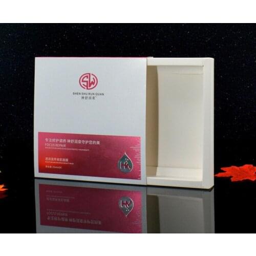 Custom And Design Printed White Cardboard Paper Cosmetic Box For Packaging ---XP0591