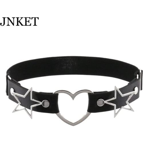 JNKET New Punk Goth Heart-Shaped Leg Garter Personality Double Pentacle Leg Ring Garter For Women And Girls