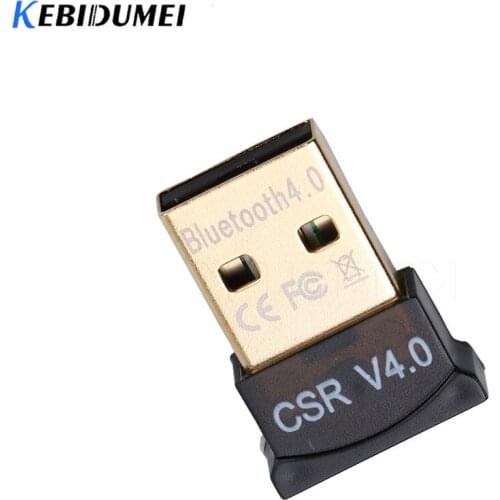 Kebidumei Wireless Bluetooth CSR 4.0 Adapter Dongle USB 2.0 Wireless EDR Adaptor with 3Mbps for Laptop Notebook Tablet Computer