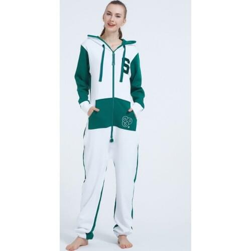 ZOOOP IT UP Romper Adult Playsuit Nordic Way Hoody Fleece One Piece Jumpsuit Women Onesies