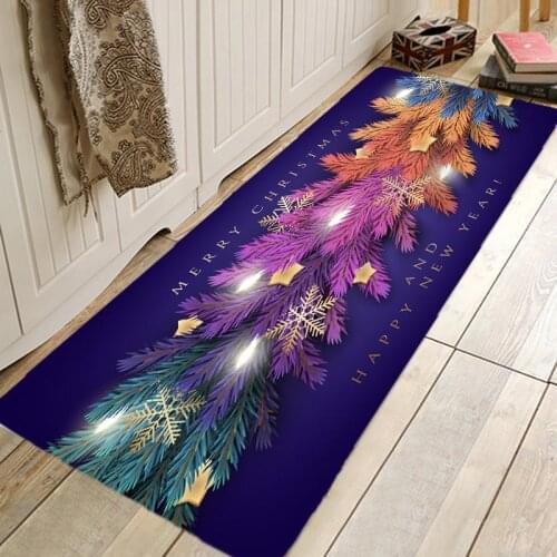 Christmas Tree Rug Christmas Gift Hallway Carpets and Rugs for Bedroom Living Room Carpet Kitchen Bathroom Anti-Slip Floor Mats