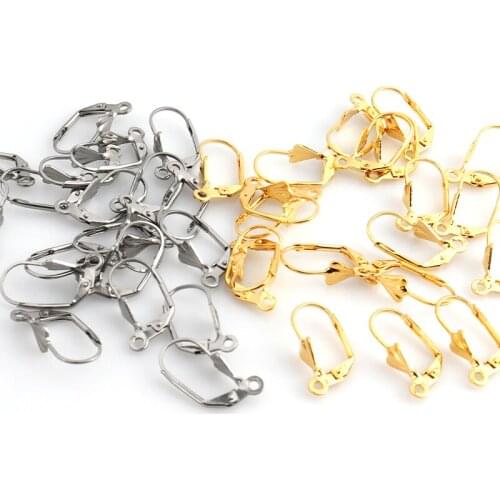 20pcs/lot 17*13mm Stainless Steel Earrings DIY Beadings findings earring hooks leverback erwire fittings components
