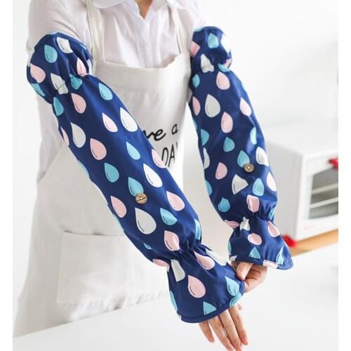Kitchen cooking sleeves waterproof and oil-proof female cooking gloves oil-proof splash long section work cute sleeves summer