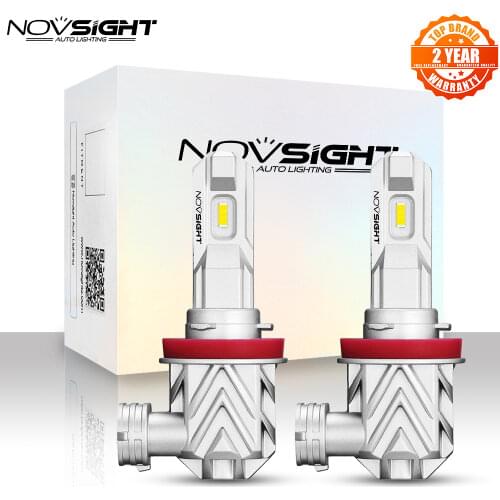 NOVSIGHT 1:1 Mini H11 LED H8 H9 Car Fog Lamp 50W 12V 10000LM Car Accessories 6000K White Car Lights Bulbs