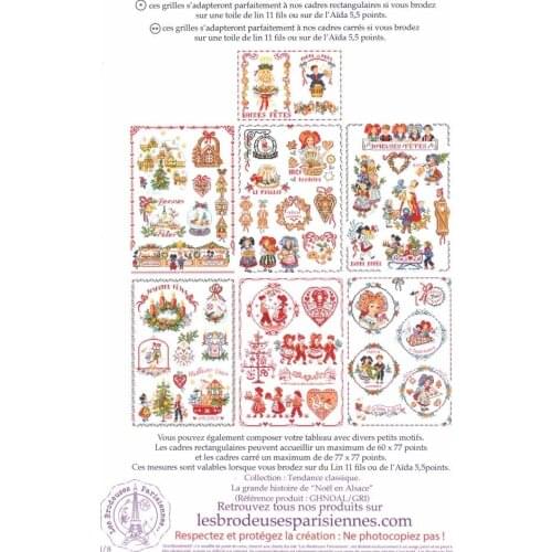 LBP-Christmas in Alsace Counted Cross Stitch 14CT 18CT cream white Cross Stitch Kits Embroidery Needlework Sets