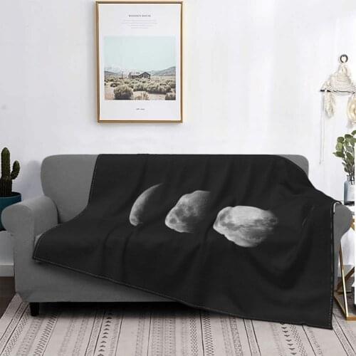 Lunar Moon Eclipse Blanket Flannel Textile Decor Dark Space Sta Breathable Super Soft Throw Blankets for Bedding Outdoor Quilt
