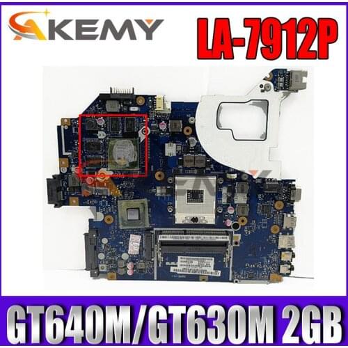For Acer aspire V3-571 V3-571G E1-571G Laptop Motherboard HM77 DDR3 NBRZP11001 Q5WVH LA-7912P GT640M 2GB Test OK Mainboard