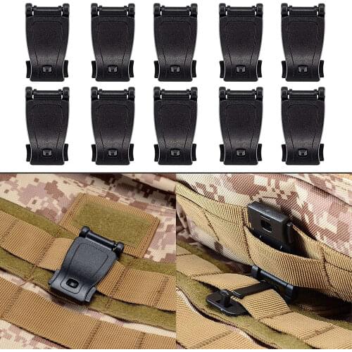 Multipurpose MOLLE Clip Tactical Strap Management Tool Web Dominator Buckle for Tactical Bag Backpack Outdoor Camp Hike Web
