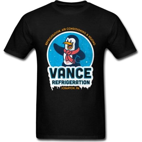 Men Tops T-Shirt 2018 New Arrival Fashion Casual Short Sleeved Clothing Vance Refrigeration Penguin T Shirt Cartoon 90s Tshirt