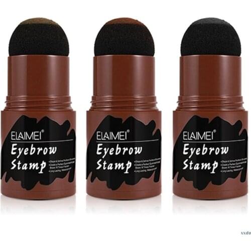 Eyebrow Stamp Shaping Kit Professional Brow Powder Stamp Makeup with 10 Reusable Eyebrow Stencils 2 Eyebrow Pen Brushes Eyebrow