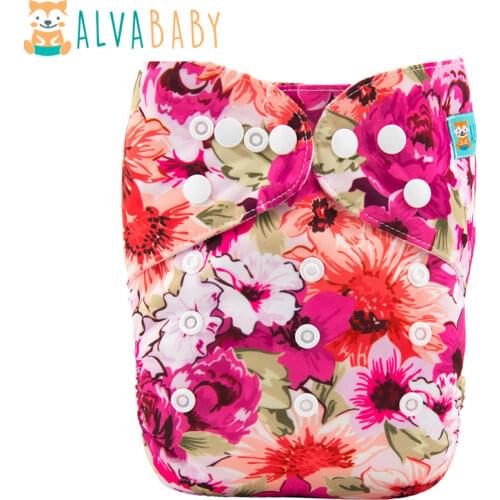 New Arrival! Alvababy Cloth Diaper Pocket Nappy with Microfiber Insert Reusable Diapers for Babies 3-15kg