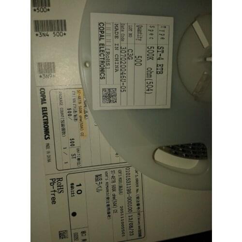 Switch ST-4ETB 500K 504 ohm COPAL 5*5 potentiometer switch,new and original