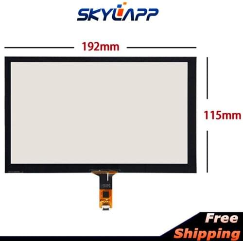New Touch Screen 192mm*115mm for Windows Capacitive Car Handwriting TouchPanel Glass / Driver Board Free Shipping