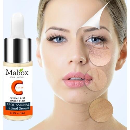 Brightening Whitening Anti-Aging Essence Remover Freckle Spots For Skin Care TSLM2 15ml Vitamin C 20% Retinol 2.5% Serum