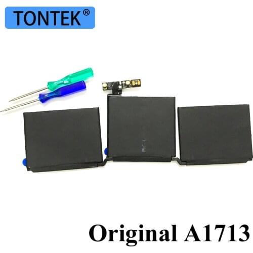 Genuine A1713 Laptop Battery For Apple Macbook pro 13'' inch A1708 2016 2017 020-00946 11.4V 54.5Wh 4781mah