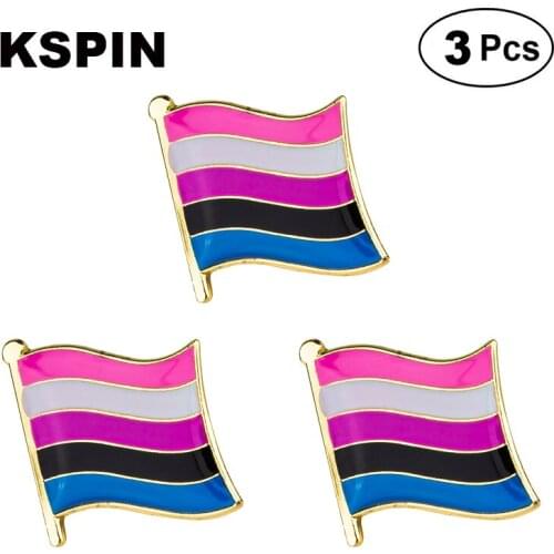 Gender Fluid Flag Lapel Pin Brooches Pins Flag badge Brooch Badges