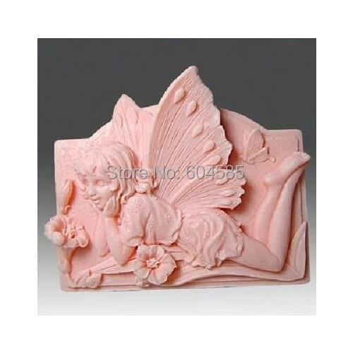 Lovely Floral Girl 0555 Craft Art Silicone Soap mold Craft Molds DIY Handmade soap molds