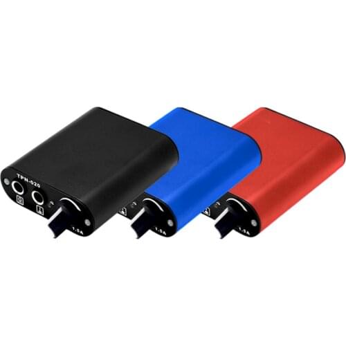 TPN-020 Professional Mini Tattoo Power Supply Aluminum Alloy Foot Pedal Switch Tattoo Supplies Tattoo Equipment Red Blue Black