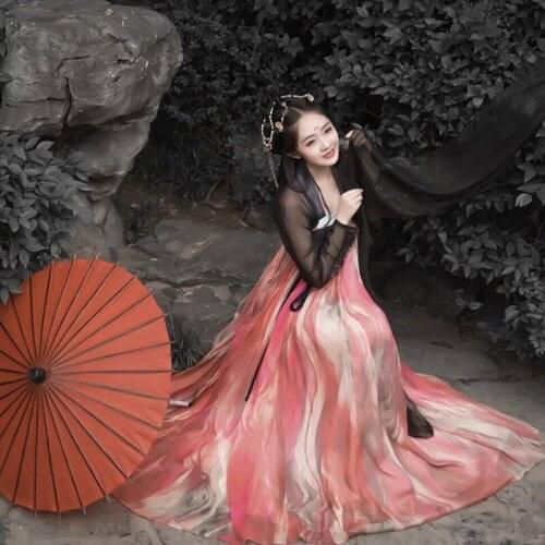 Traditional Dance Costumes Hanfu Women Chinese Folk Fairy Dress Singers Stage Wear Oriental Performance Festival Outfit DC2691