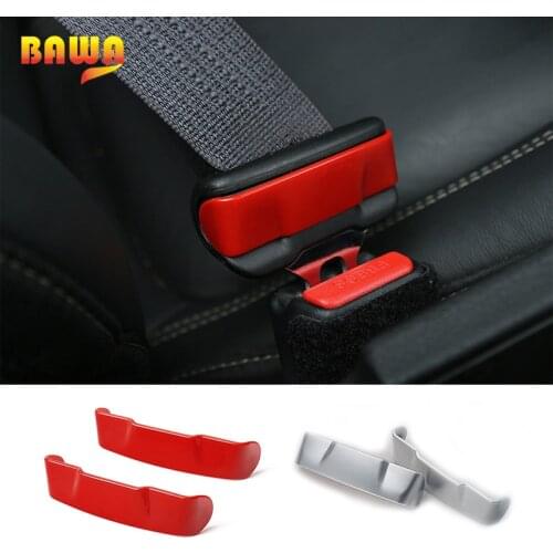 BAWA Interior Mouldings for Jeep Cherokee 2014-2016 ABS Seat Safety Belt Buckle Cover Decoration for Cherokee Accessories