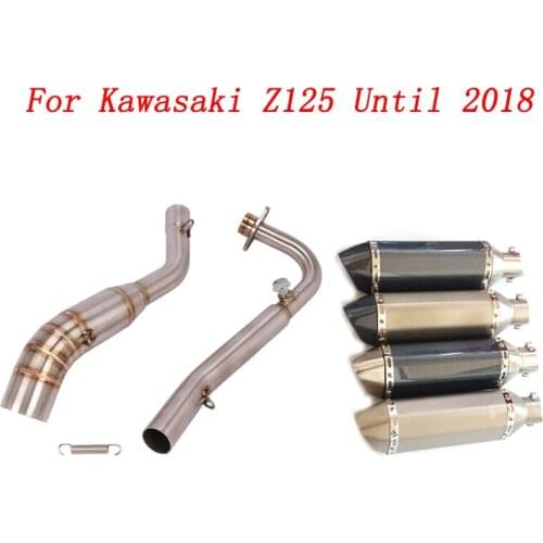 Escape Motorcycle Exhaust Head Link Pipe And 51mm Muffler Stainless Steel Exhaust System For Kawasaki Z125 Until 2018