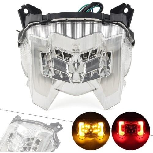 Street Motorbike Taillight Rear Turn Signal Lamp for Yamaha MT-09 2017-2020 Transparent