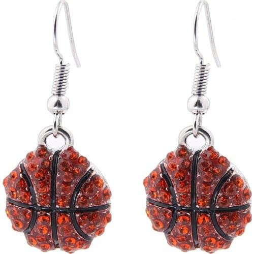 Lureme Fashion Crystal Rhinestone Fish Hook Dangle Earring Basketball Volleyball Baseball Earrings for Women Jewlery (er005452)