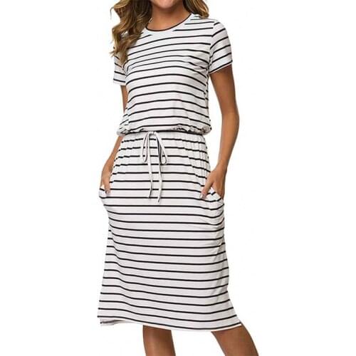 2021 Summer Womens Adjustable Waist Dress