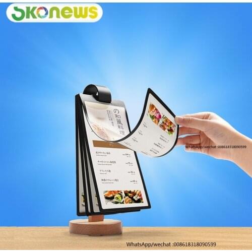 20 pcs Acrylic Clear Stands Table Menu Sign Holder Desktop Leaflet Display Holders Price Card Stand