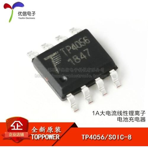 Genuine original TP4056 SOIC-8 1A lithium ion battery charger chip linear