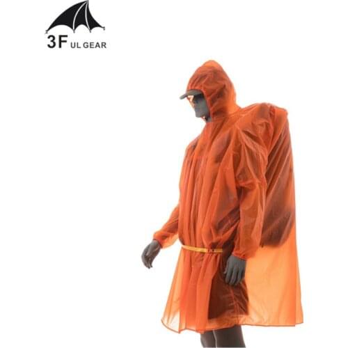 3F Ul Gear Single Person Ultralight Hiking Cycling Raincoat Outdoor Awning Camping Tarp Sun Shelter 15D Silicone 210T Taffeta