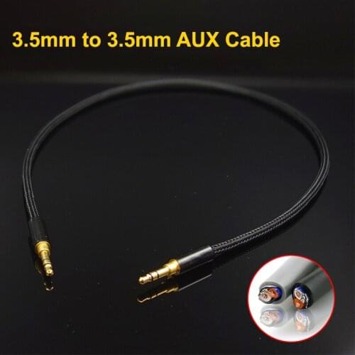3.5mm to 3.5mm 4N OFC Cable AUX Headphones Audio Cable 3.5mm Stereo Jack Recording Cable